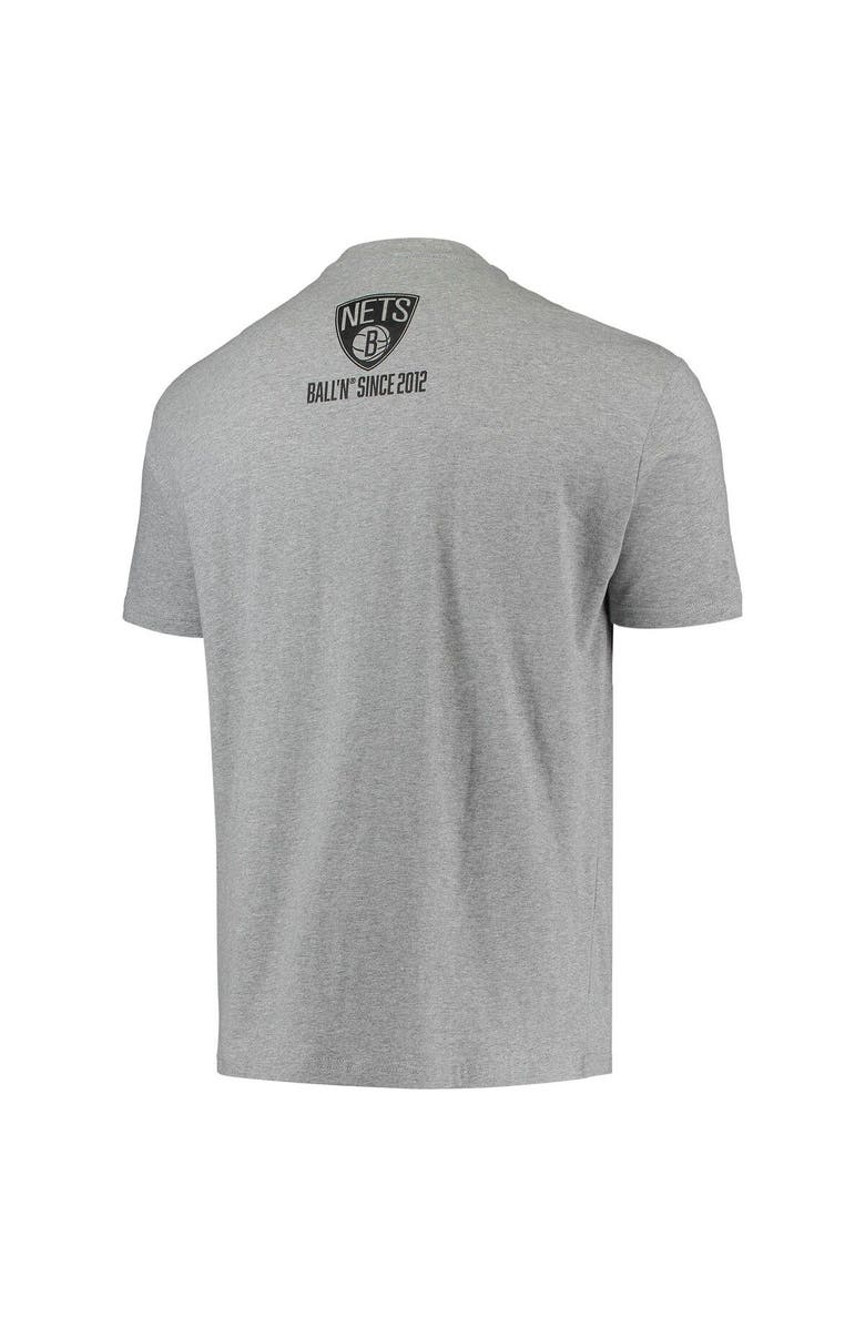 BALL'N Men's BALL'N Heathered Gray Brooklyn Nets Since 2012 T-Shirt, Alternate, color, Heather Gray