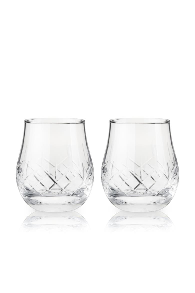 Admiral Crystal Heavyweight Bourbon Glasses Set of 2, Main, color, Clear