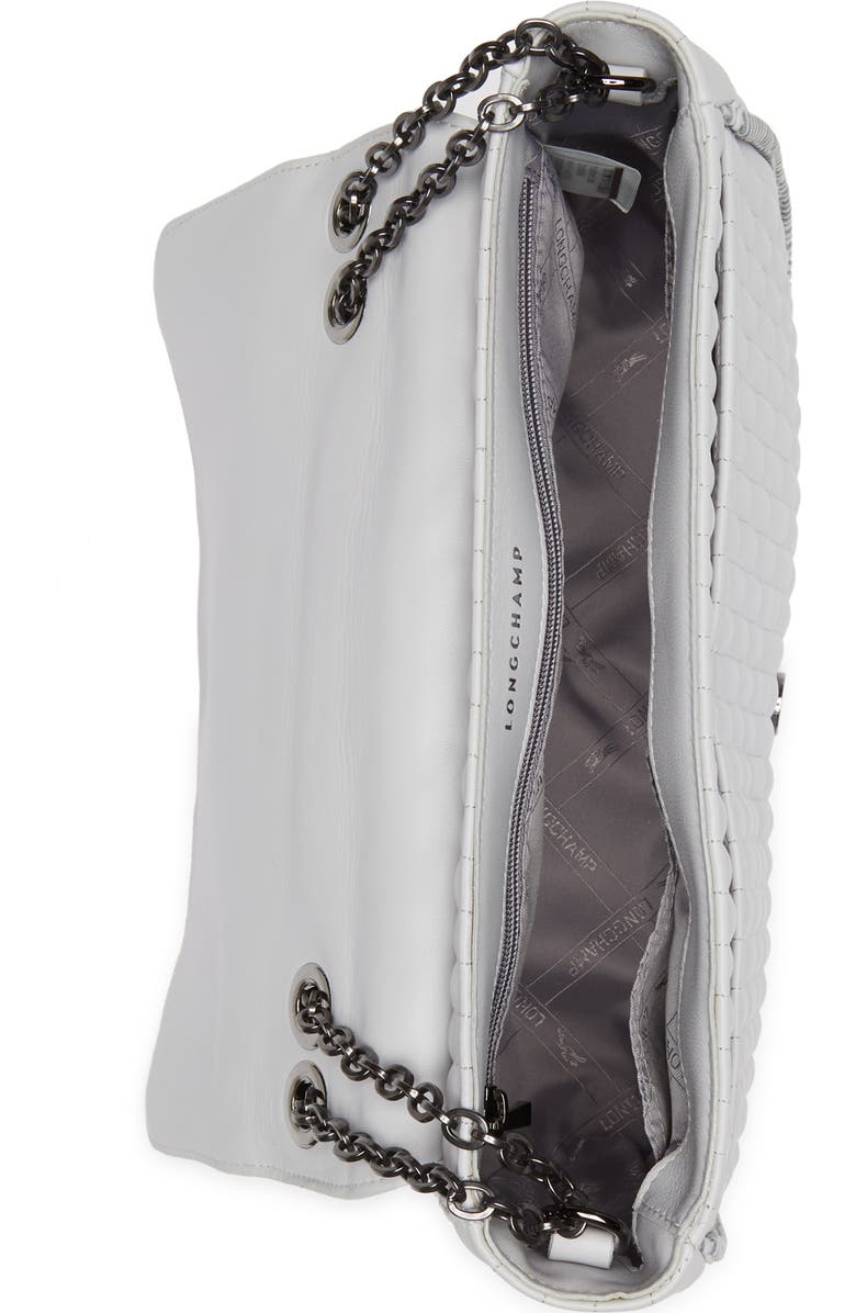 Longchamp Leather Medium Crossbody Bag, Alternate, color, Pearl