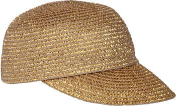 Eric Javits Mondo Woven Cap in cornflower blue spf50 m/l Squishee Straw Hat Hampton Total | Eric Javits main image 4