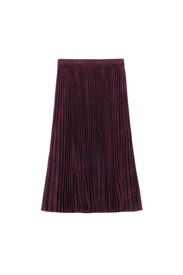 Pleated Wool Midi Skirt, Alternate, color, Acer purple