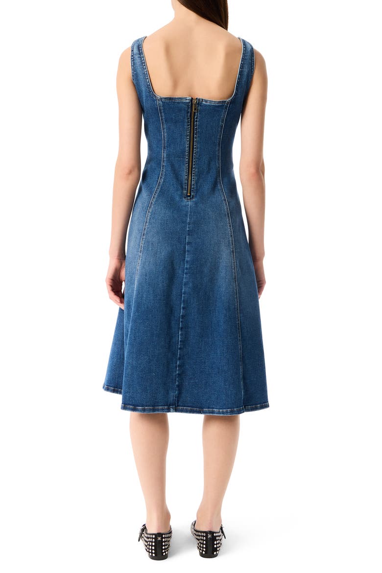 Nova Sleeveless Seamed Denim Midi Dress, Alternate, color, WATERFALL WASH