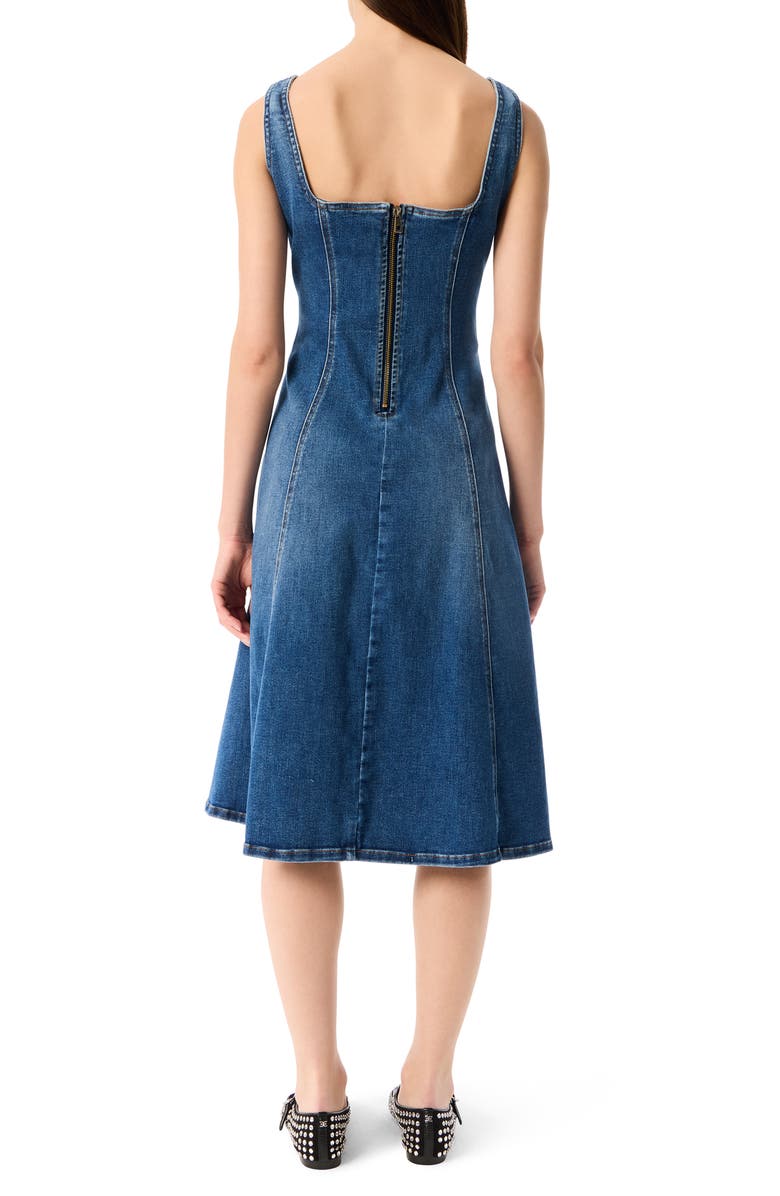 Robert Rodriguez Nova Sleeveless Seamed Denim Midi Dress, Alternate, color, Waterfall Wash