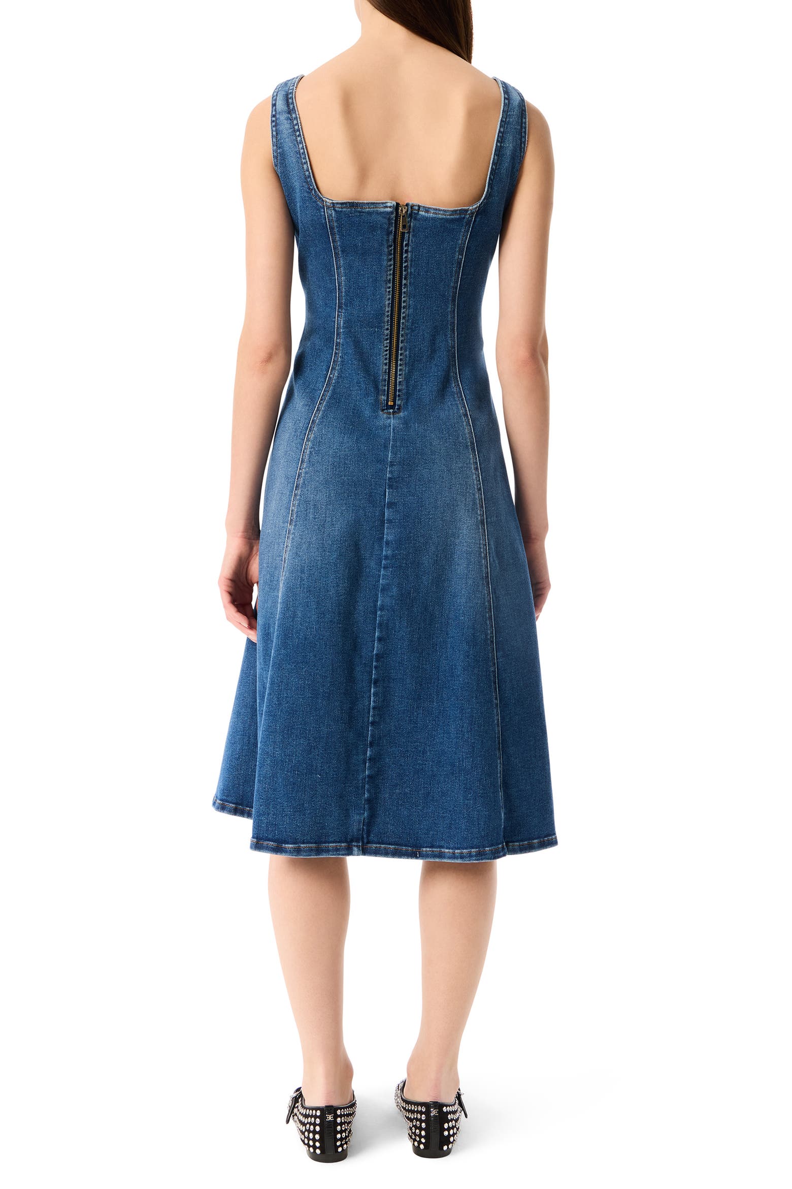Robert Rodriguez Nova Sleeveless Seamed Denim Midi Dress (Women ...