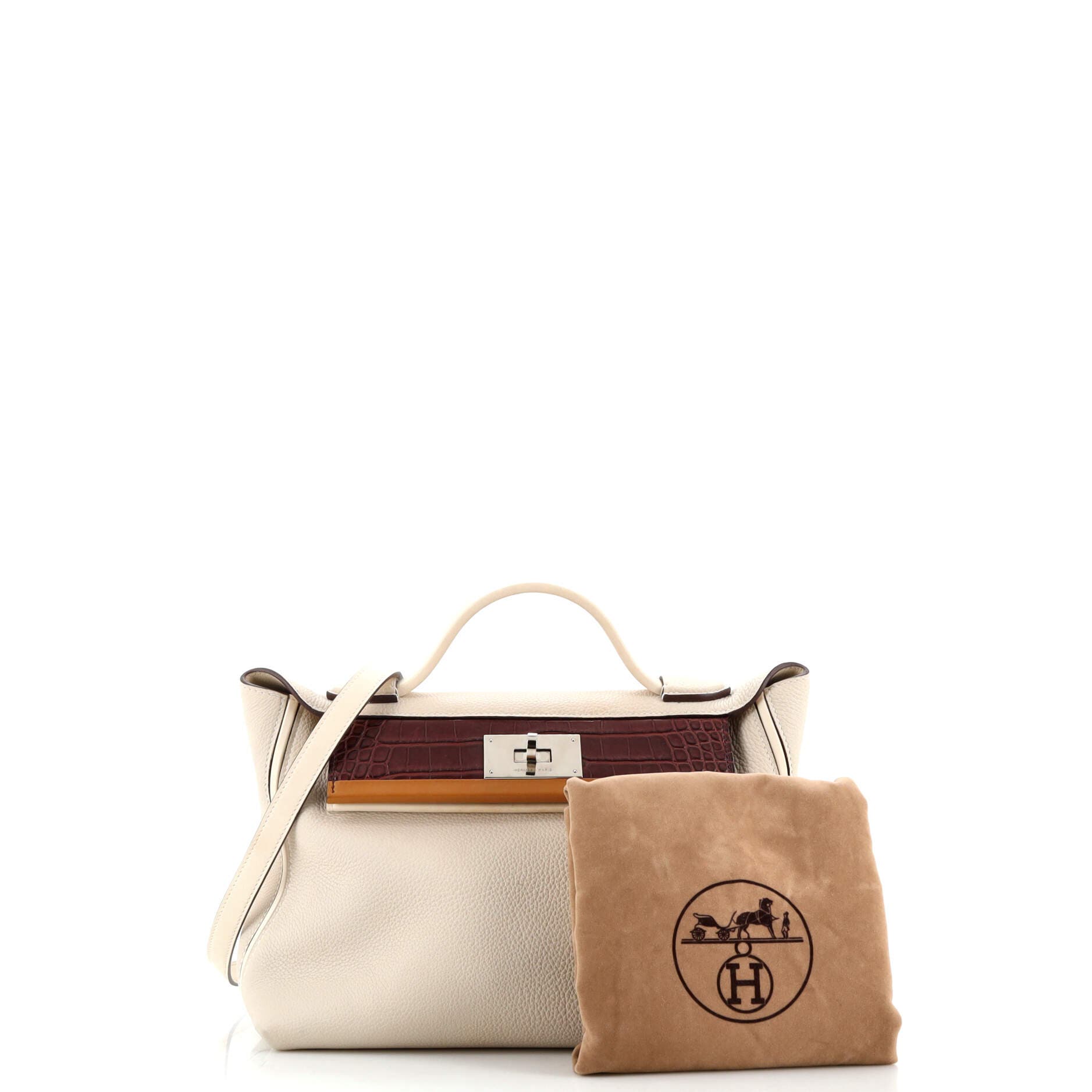 Pre-Owned Hermes Touch 24/24 Bag Togo with Alligator and Swift 29, Alternate, color, 