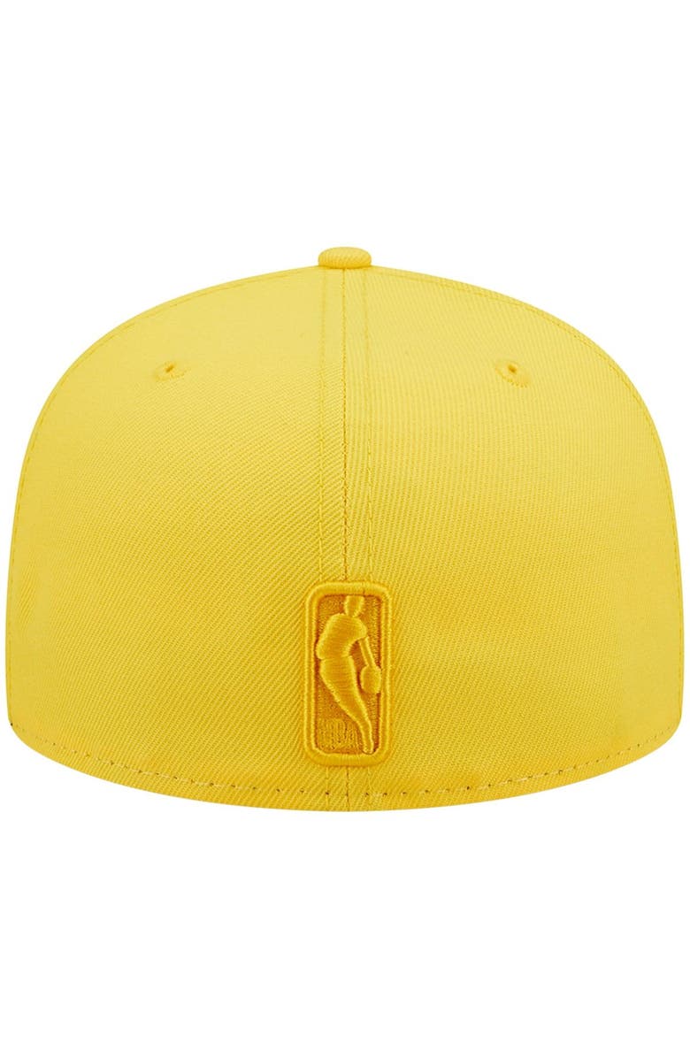 New Era Men's New Era Cream/Gold Los Angeles Lakers Cork Two-Tone 59FIFTY Fitted Hat, Alternate, color, 
