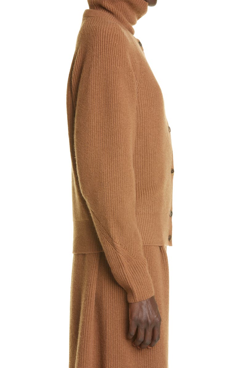 Lafayette 148 New York Rib Cashmere & Wool Cardigan, Alternate, color, 
