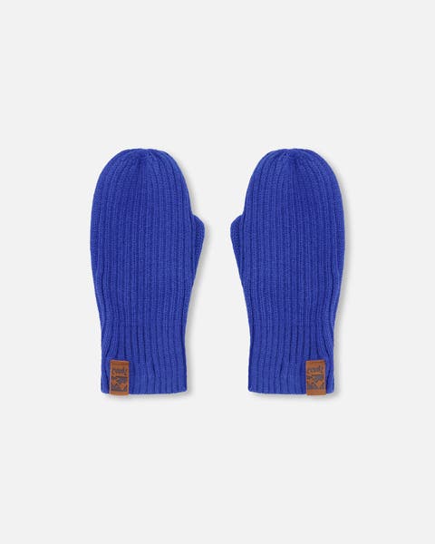 Boy Soft Ribbed Knit Mittens (Toddler, Little Kid & Big Kid)