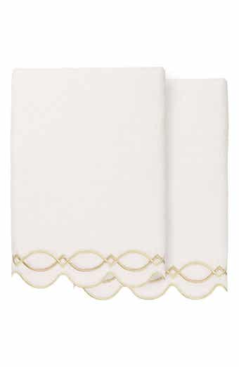 Diamond Chain Scalloped 2-Piece Bath Towel Set