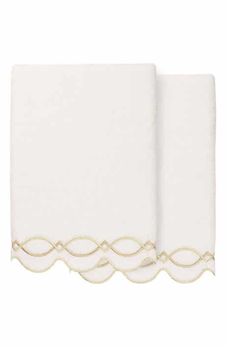 Diamond Chain Scalloped 2-Piece Bath Towel Set