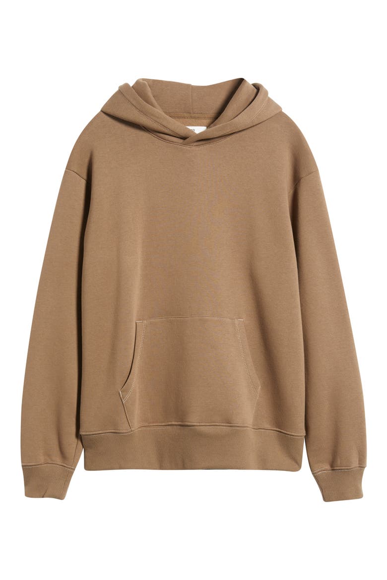 Fleece Hoodie, Alternate, color, BROWN SHIITAKE