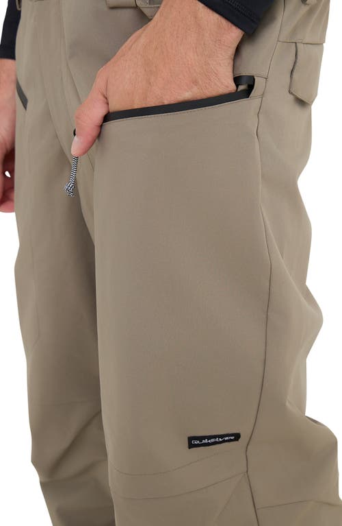 Quiksilver Utility Waterproof Snow Bib Ski Pants In Brown
