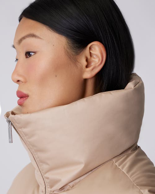 Quartz Co. Gisele Long | Down Puffer Jacket In Sand Beige