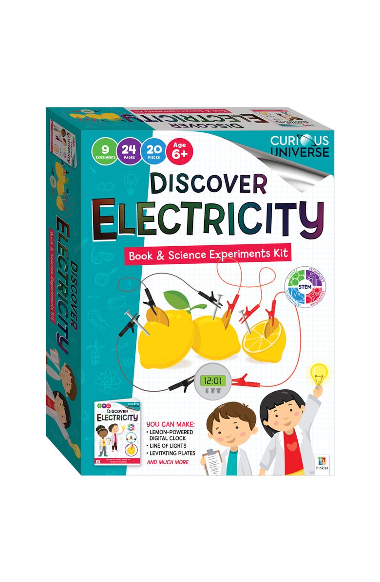 Curious Universe Discover Electricity STEM Experiments Kit, Main, color,