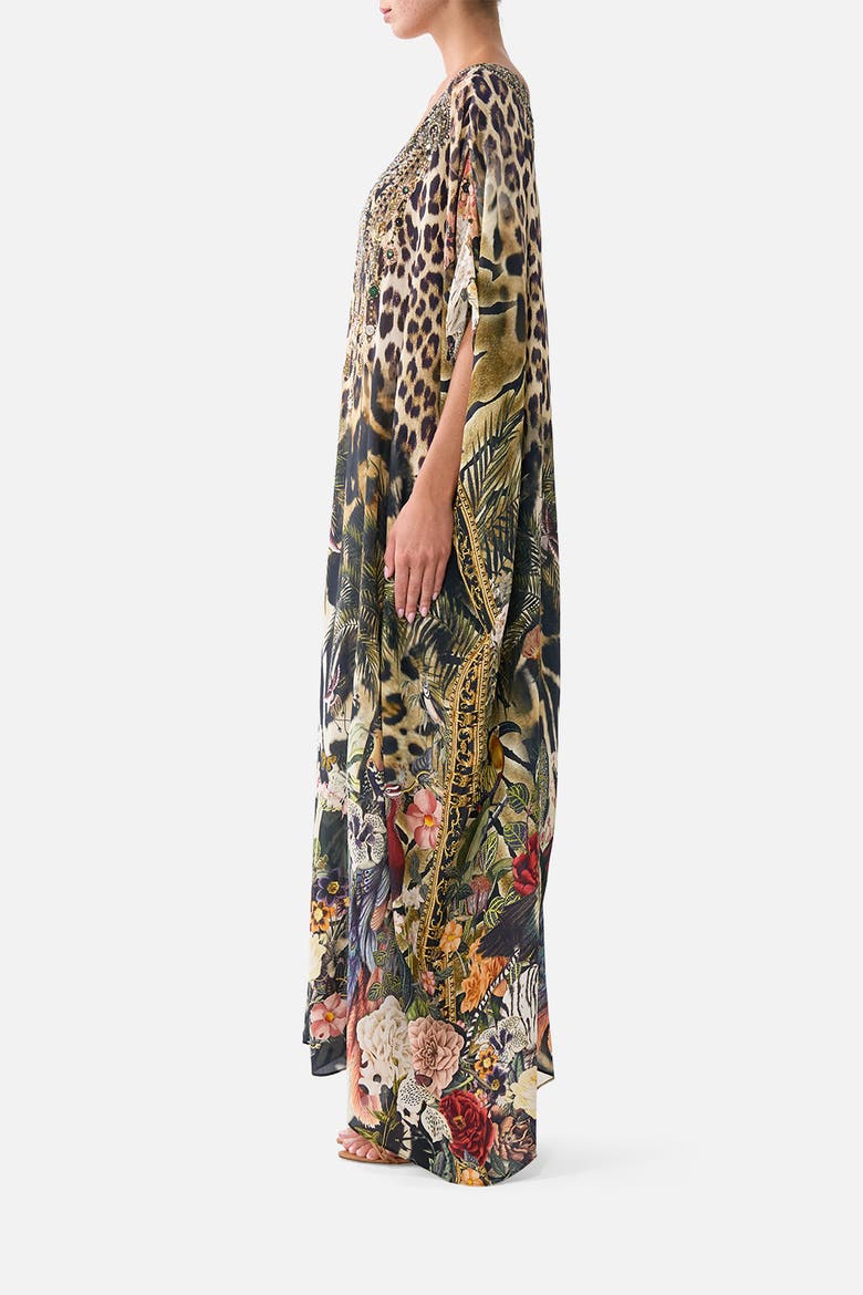 Round Neck Kaftan, Alternate, color, Leotigra Land