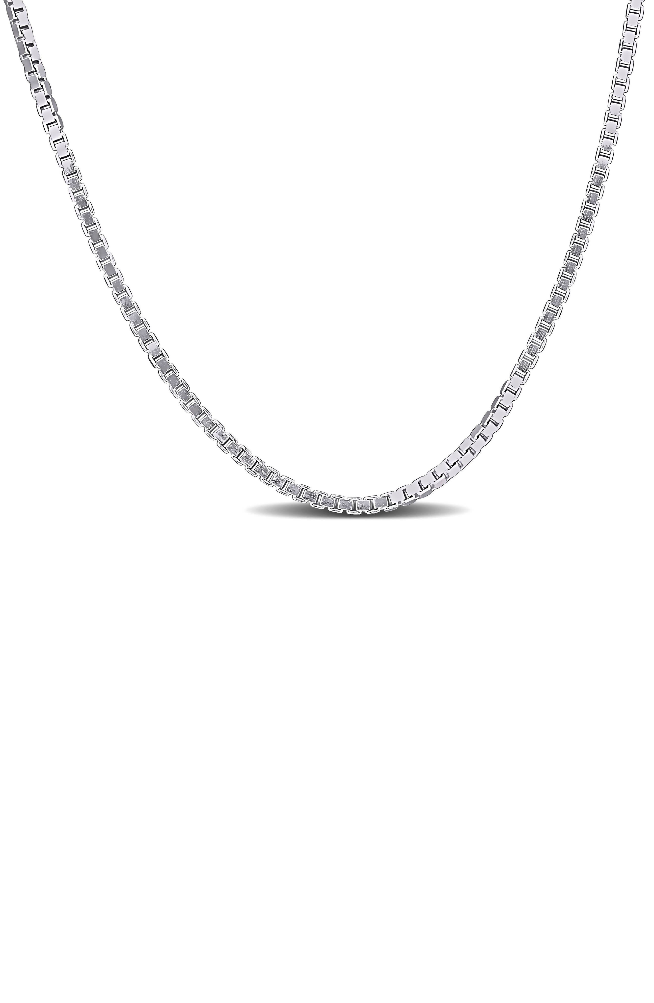 DELMAR Box Link Chain Necklace, 1.10mm