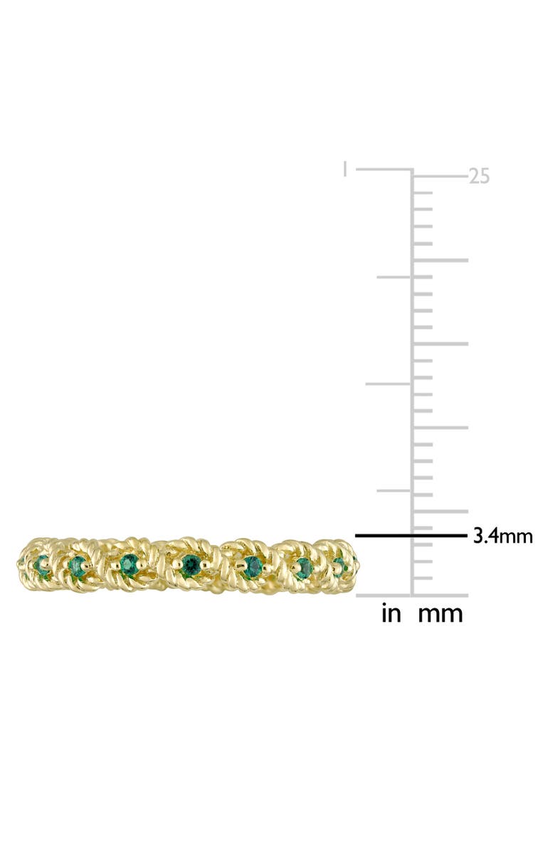 Julianna B. Created Gemstone Infinity Eternity Ring 10k, Alternate, color, Created Emerald