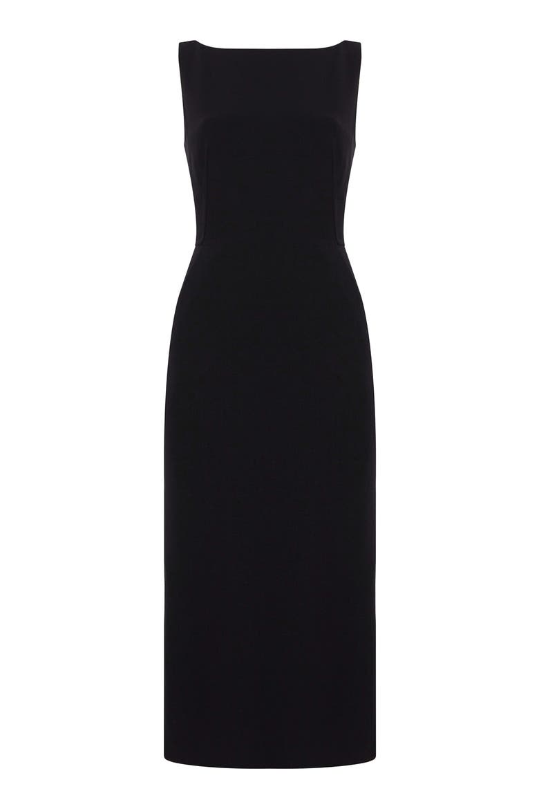DOPPIO BOATNECK DRESS, Alternate, color, BLACK