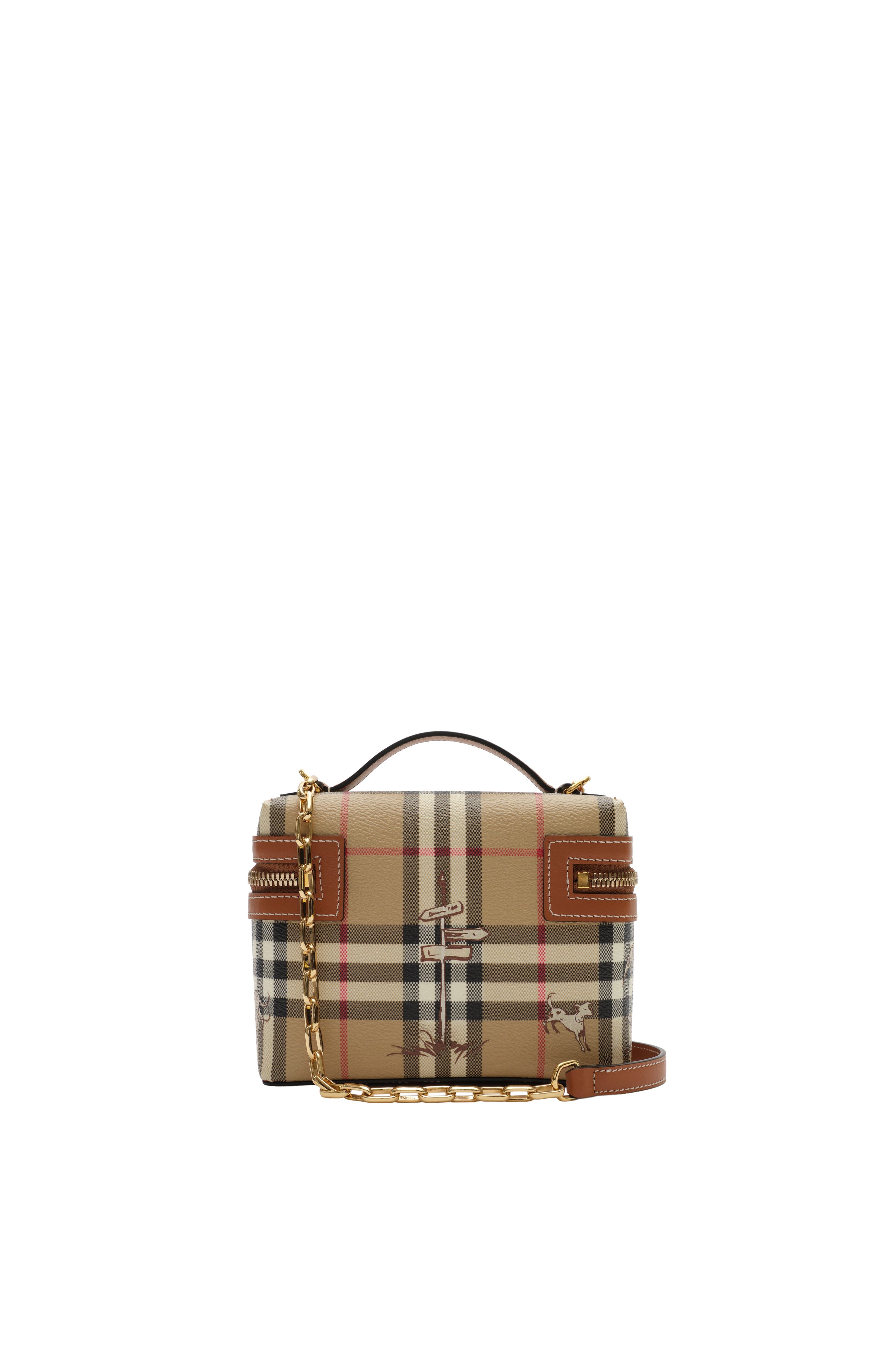 Mini Check Mates Vanity Bag, Alternate, color, Archive beige