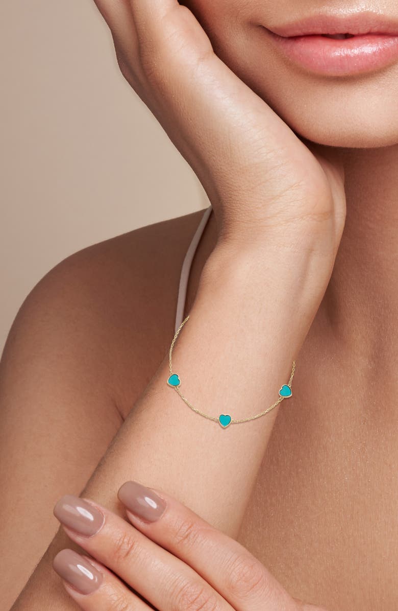 Ember Fine Jewelry 14K Gold Heart Bracelet, Alternate, color, Gold