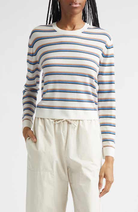 James Stripe Merino Wool Crewneck Sweater