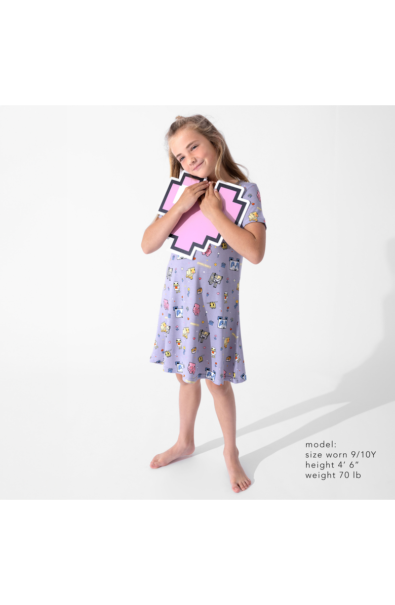 Bellabu Bear Kids' Minecraft Pixel Pals Short Sleeve Dress, Alternate, color, Minecraft Pixel Pals