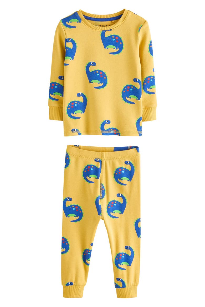 3-Pack Assorted Dino Fitted Two-Piece Stretch Cotton Pajamas, Alternate, color, MULTI