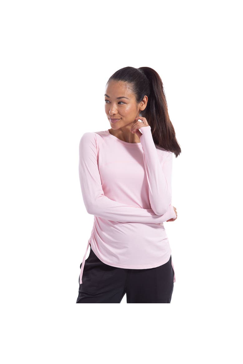 Women's Sun and UV Protection Drawstring Crew Shirt, Main, color, Tickle Me Pink