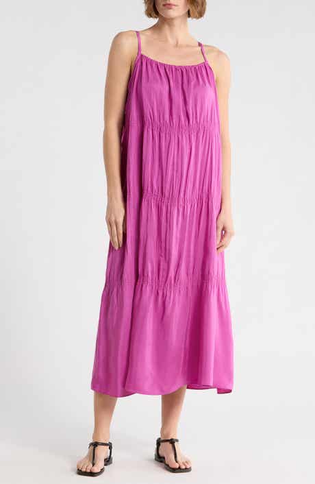 Eileen Fisher Smocked Cami Maxi Dress