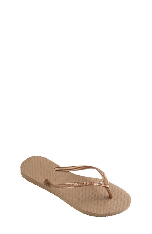 Havaianas Slim Crystal Ii Flip Flop In Brown