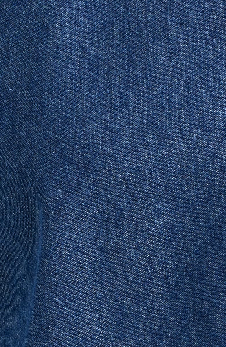 Anne Klein Puff Sleeve Denim Button-Up Shirt, Alternate, color, 