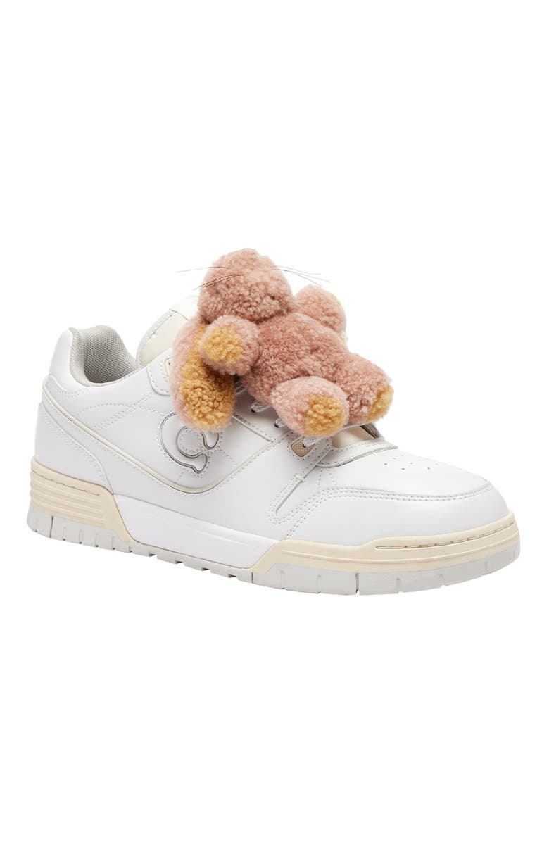 COACH Bunny Genuine Shearling Shoe Charm, Alternate, color, Dusty Pink