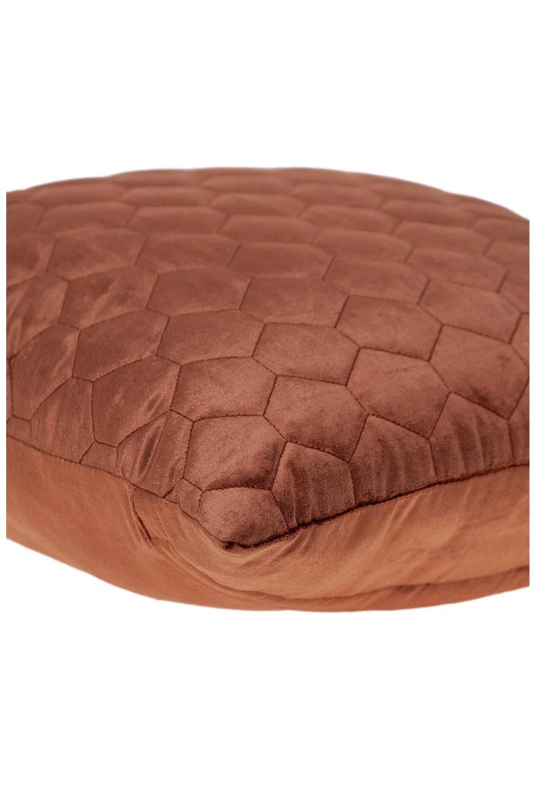 Bazyli Quilted Throw Pillow, Alternate, color, BURNT ORANGE