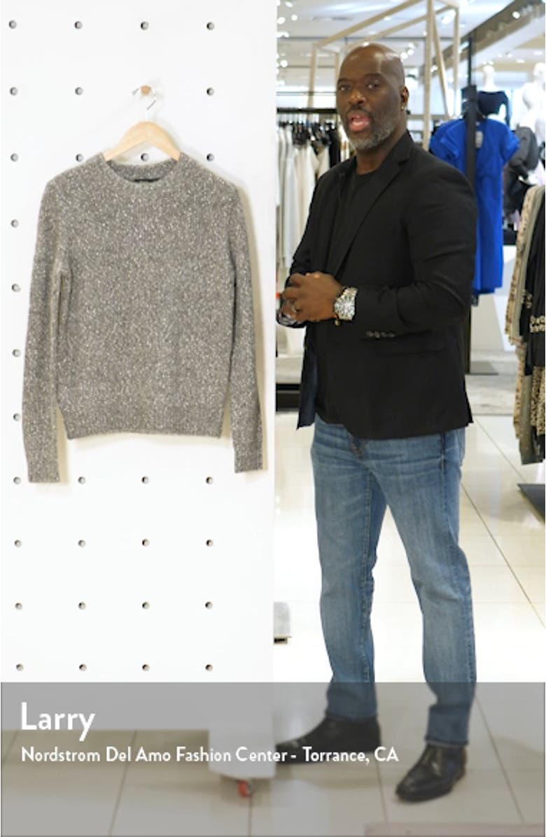 Speckled Tweed Cotton, Wool & Alpaca Sweater, sales video thumbnail