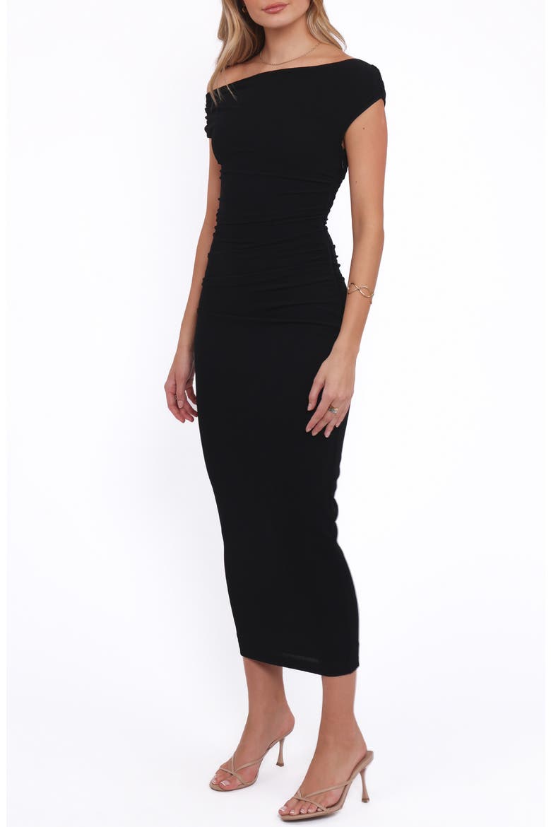 Spencer Off the Shoulder Body-Con Dress, Alternate, color, BLACK