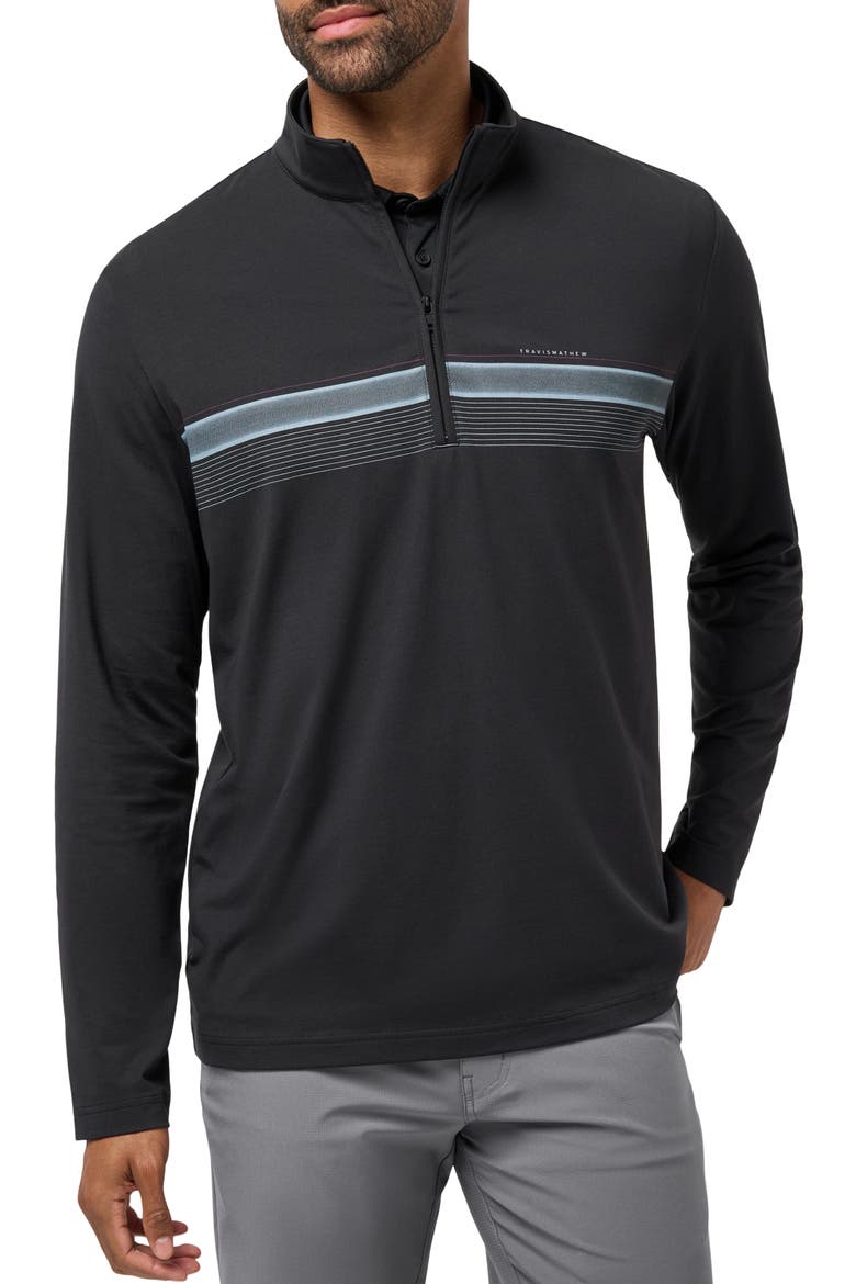 Nautical Adventure Quarter Zip Pullover, Main, color, BLACK