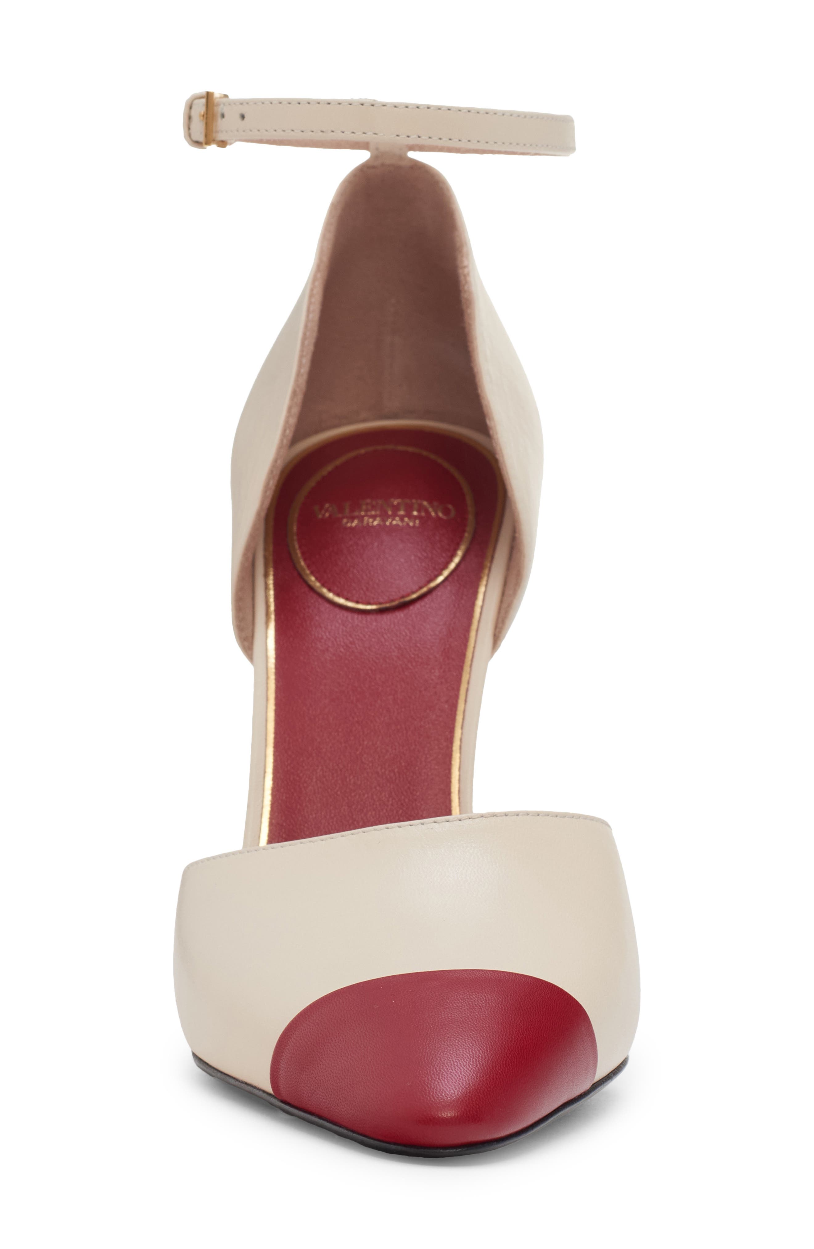 Sinead D'Orsay Pump, Alternate, color, OFF WHITE/ RED