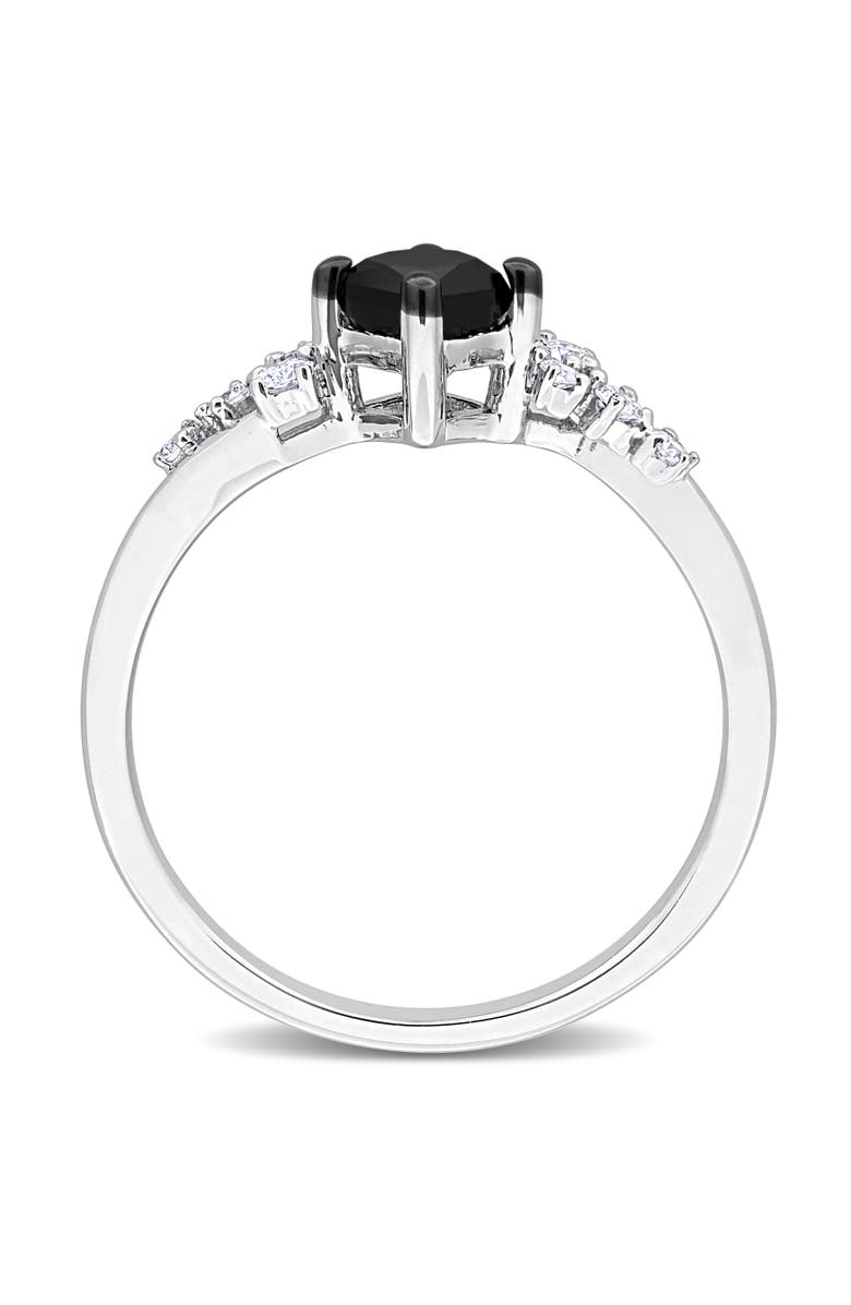 Julianna B. Black & White Diamond Princess-Cut Cluster Ring 14k, Alternate, color, 14K White Gold