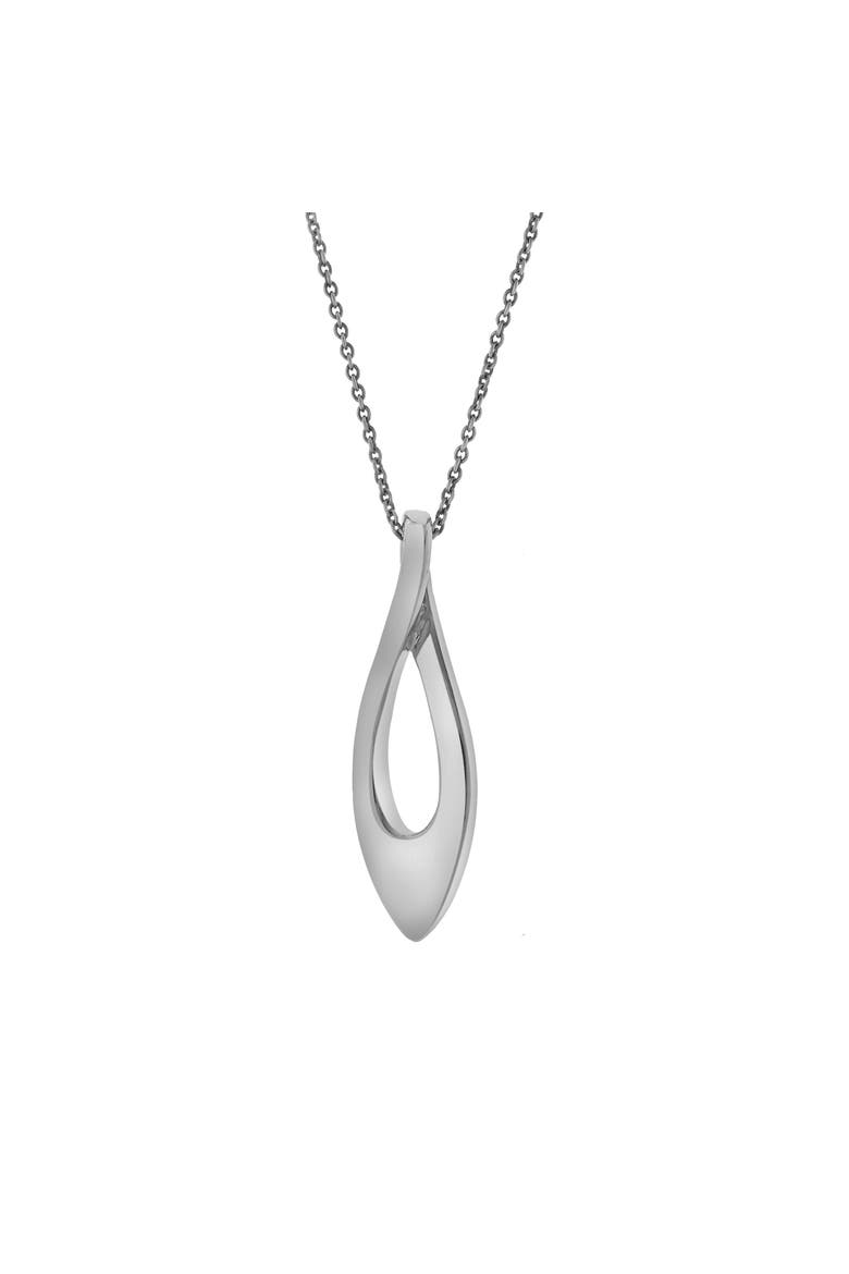 Liyana Sterling Silver 0.03 Ct Diamond Teardrop Twist Pendant, Alternate, color, 925 Sterling Silver