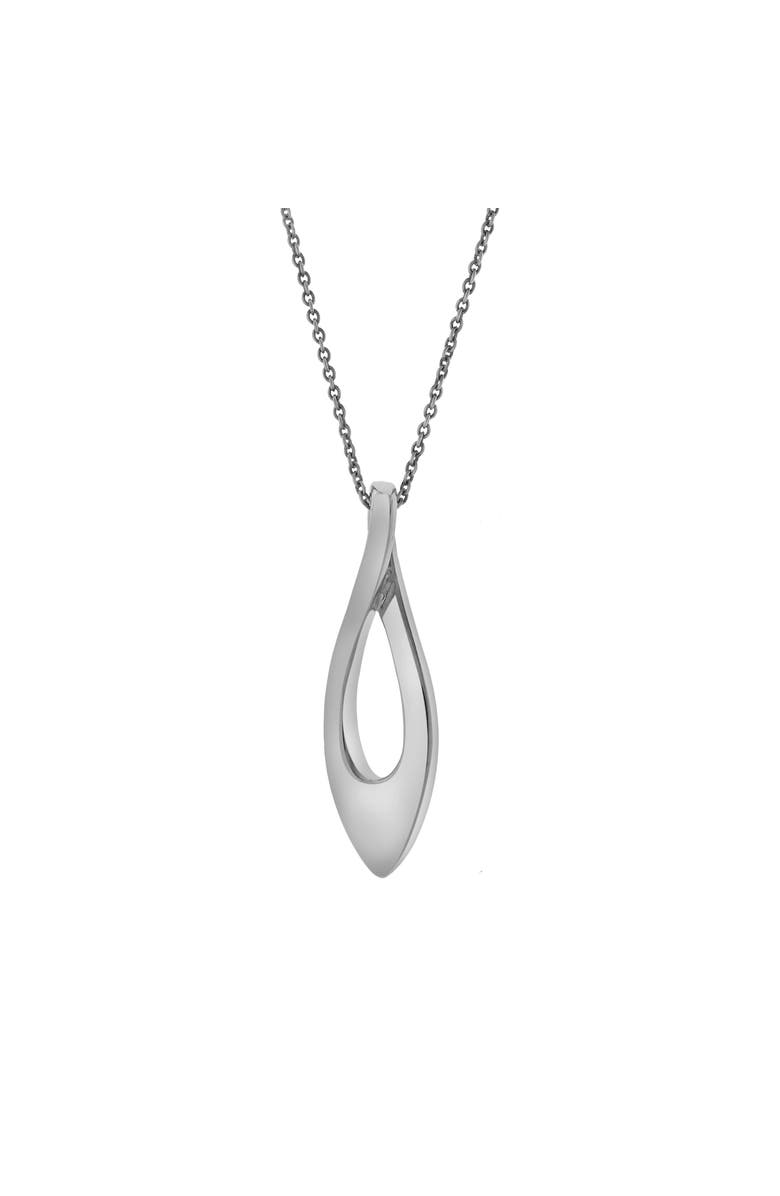 LuvMyJewelry Liyana Sterling Silver 0.03 Ct Diamond Teardrop Twist Pendant, Alternate, color, 925 Sterling Silver