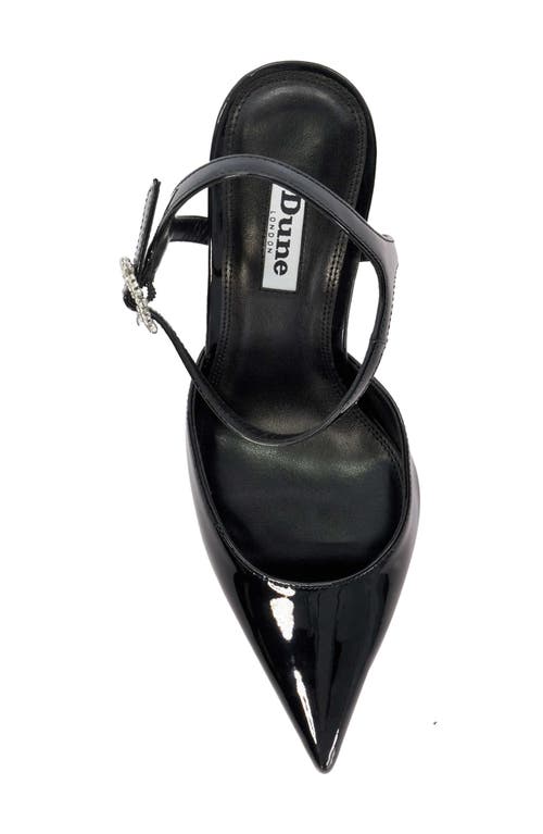Dune London Channel Ankle Strap Pointed Toe Pump In Black