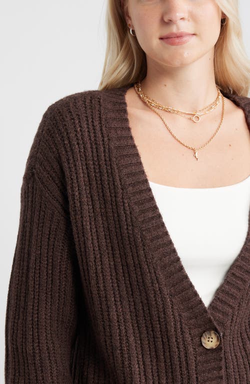 Bp. Cozy Oversize Cardigan In Brown