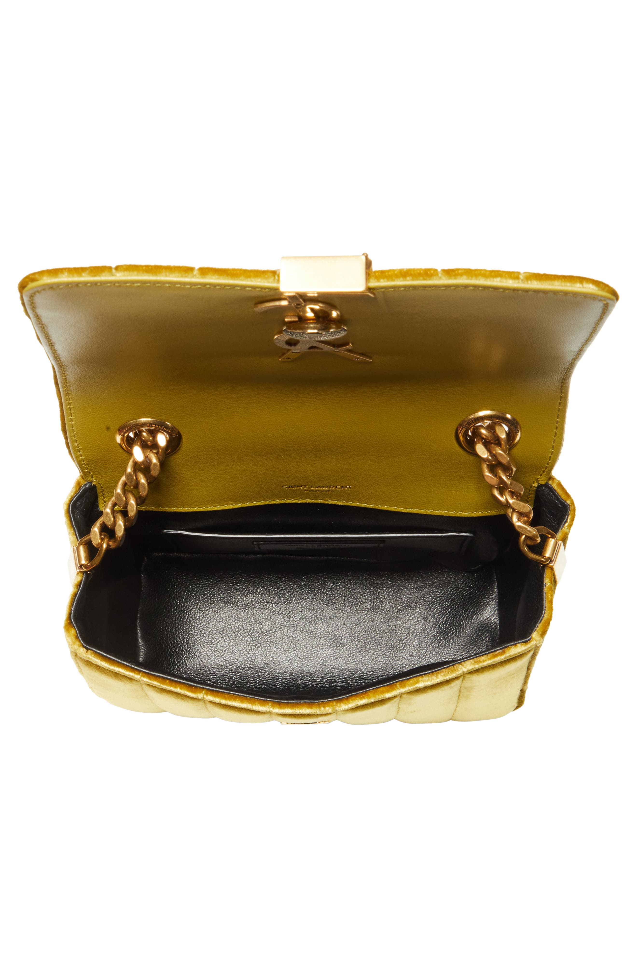 Saint Laurent Small Vicky Velvet Crossbody Bag, Alternate, color, 