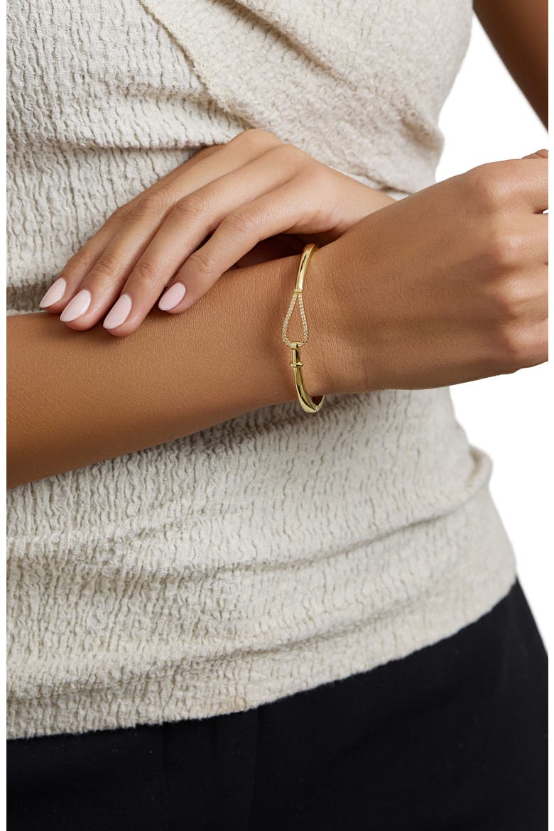 Modern Muse Link Cuff Bracelet, Alternate, color, GOLD