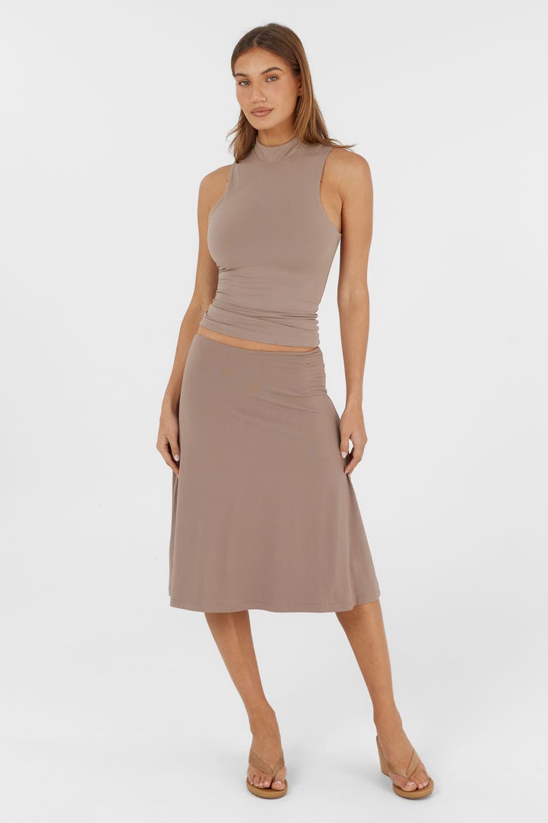 Adeline Midi Skirt, Alternate, color, Natural