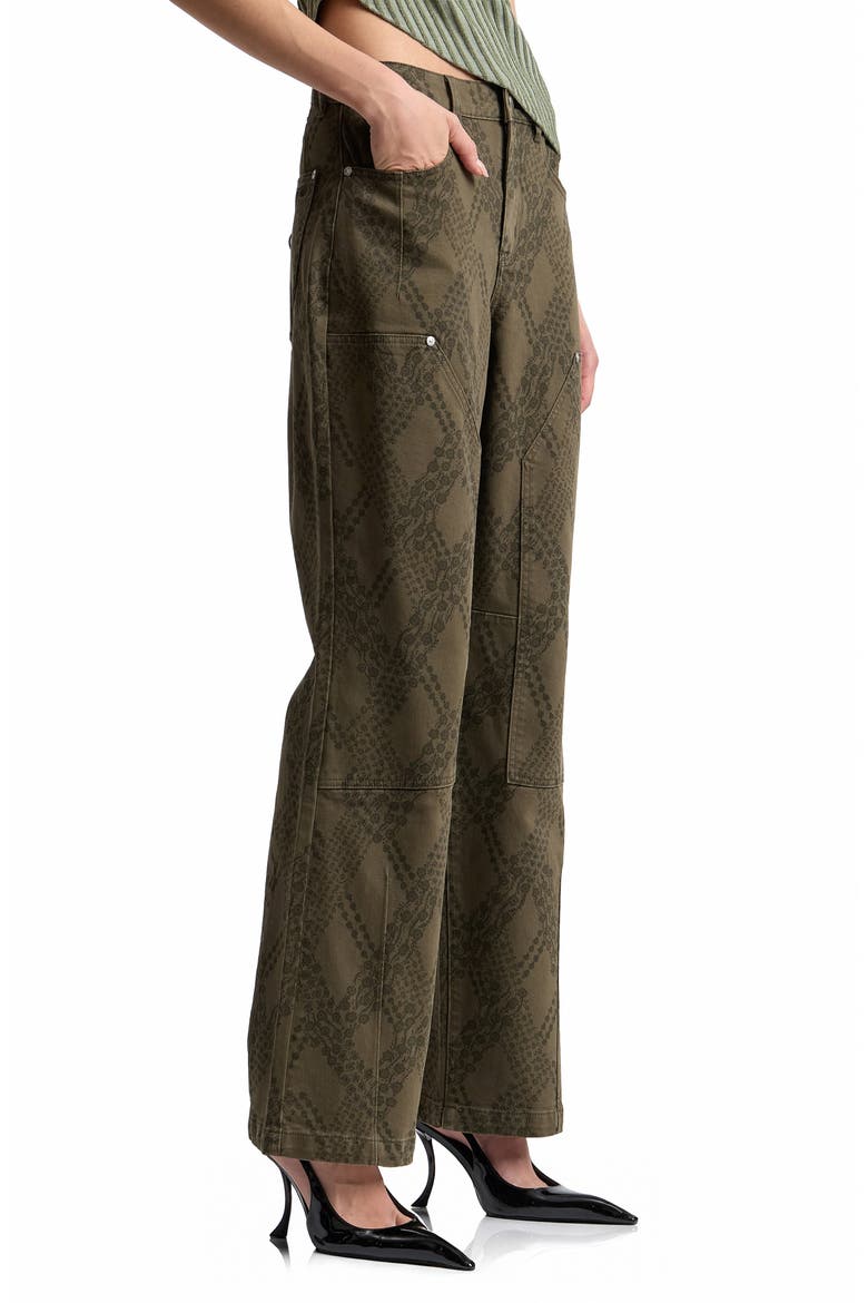 High Waist Tapered Leg Carpenter Jeans, Alternate, color, RIVERBOAT GARDEN CAMO