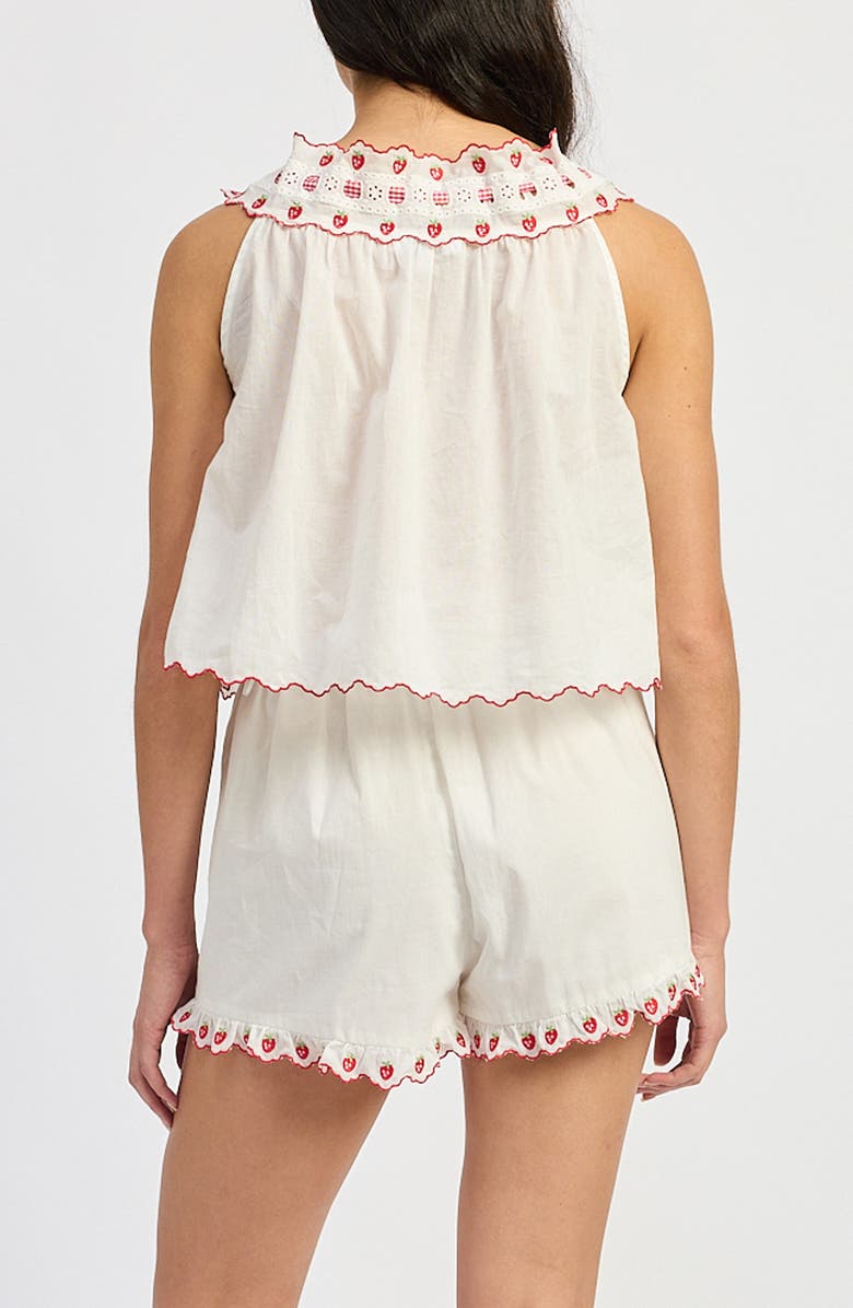 JACQUIE THE LABEL Bonnie Top, Alternate, color, White Red