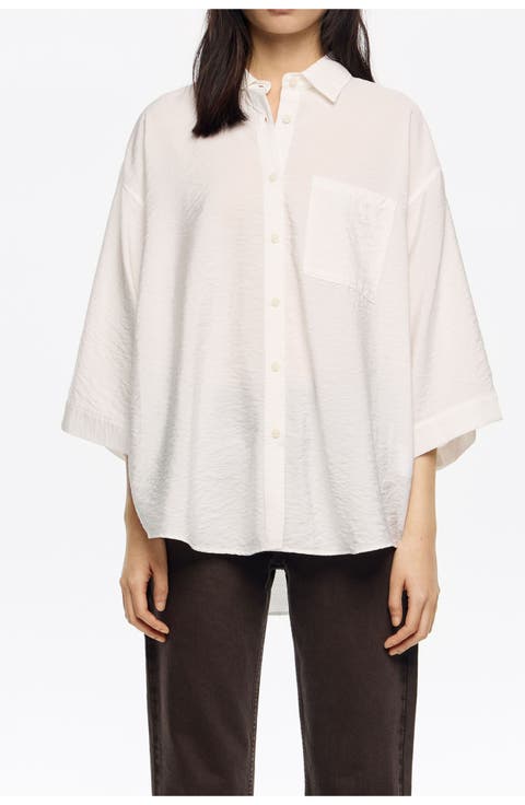 Checked 3/4-Sleeve Shirt