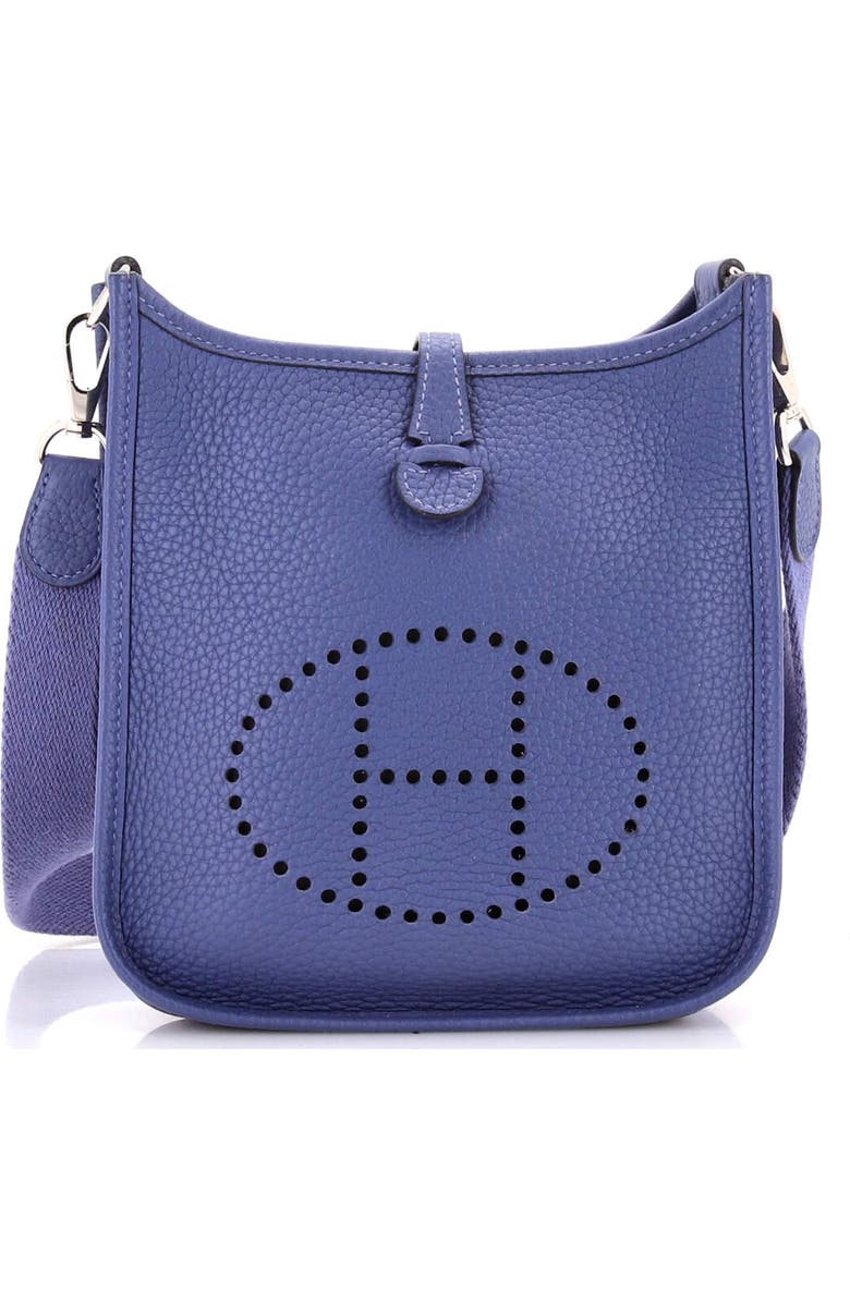 Pre-Owned Hermes Evelyne Bag Gen III Clemence TPM, Main, color, Bleu Brighton