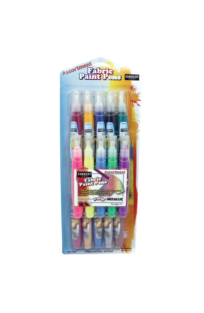 Sargent Art Fabric Paint Pens, Main, color, Multicolored